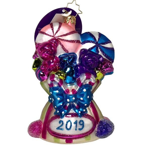 CHRISTOPHER RADKO “Dillard’s Dated Candy Bag” 2019 Ornament #3013532 NWT - Picture 2 of 12